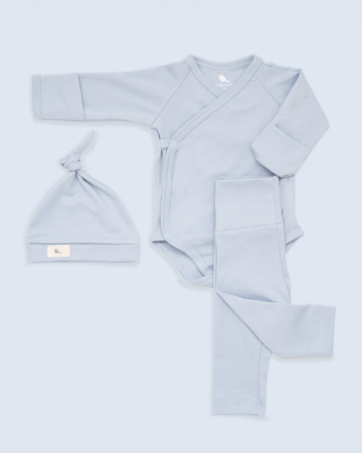 Set de ropita azul cielo para bebé niño recién nacido