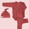 Set Bienvenido a Casa en color Rojo Arcilla - set de regalo para bebé