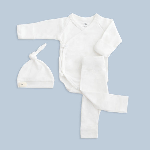 Set Bienvenido a Casa Blanco Nube - set de regalo para bebe Mae & Mini - Mae & Mini