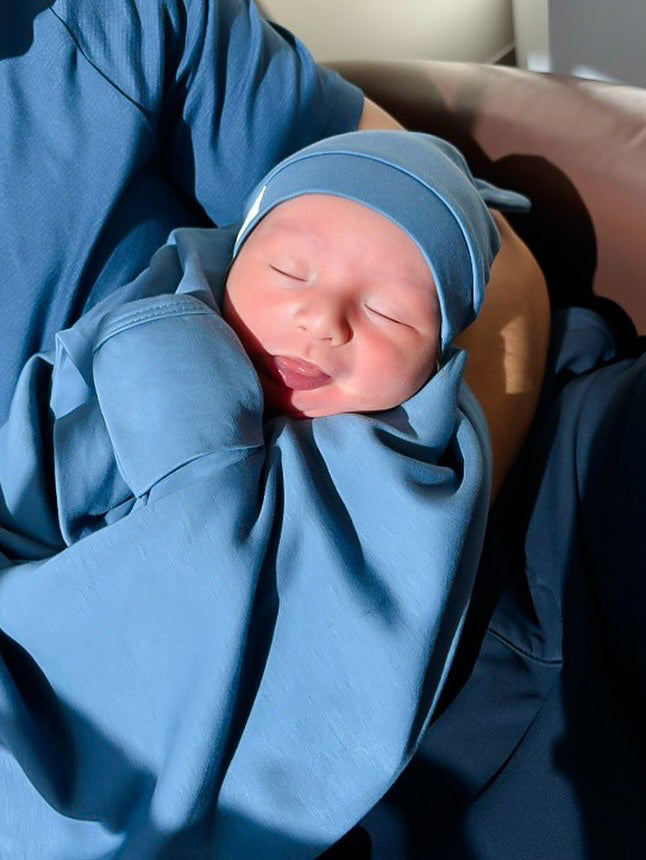 Cobijita Swaddle en color Azul Mar- regalo para bebe