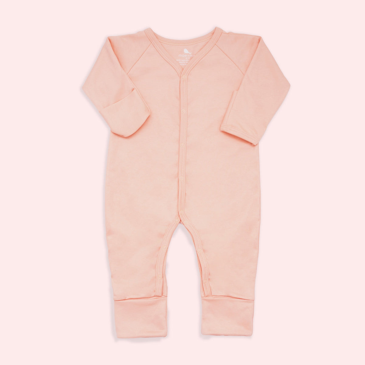 Mameluco en color Rosa Nube mameluco para bebe