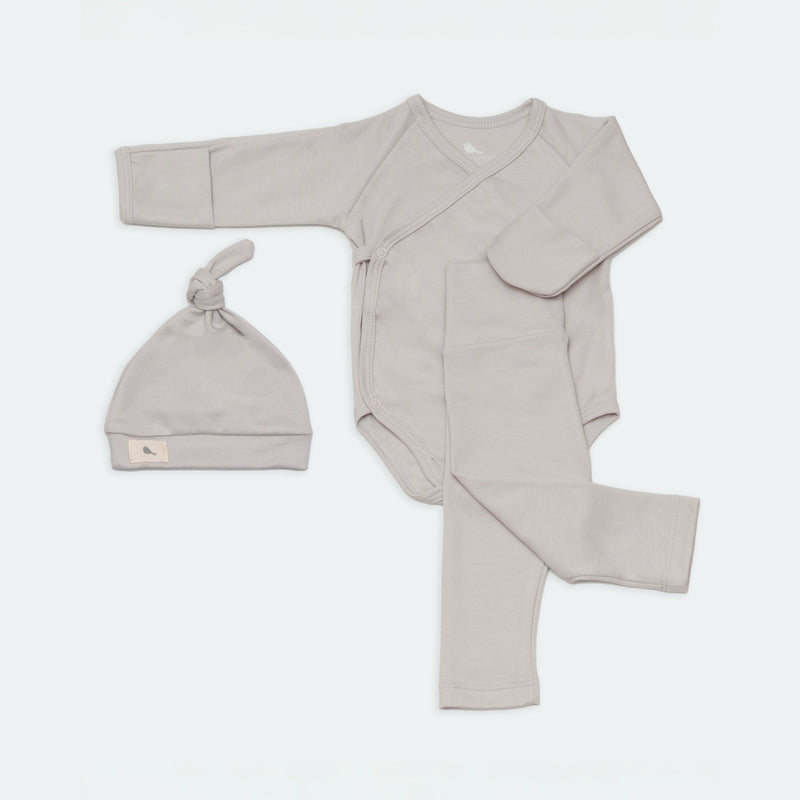 Set Bienvenido a Casa en color Gris Perla - set de regalo para bebé