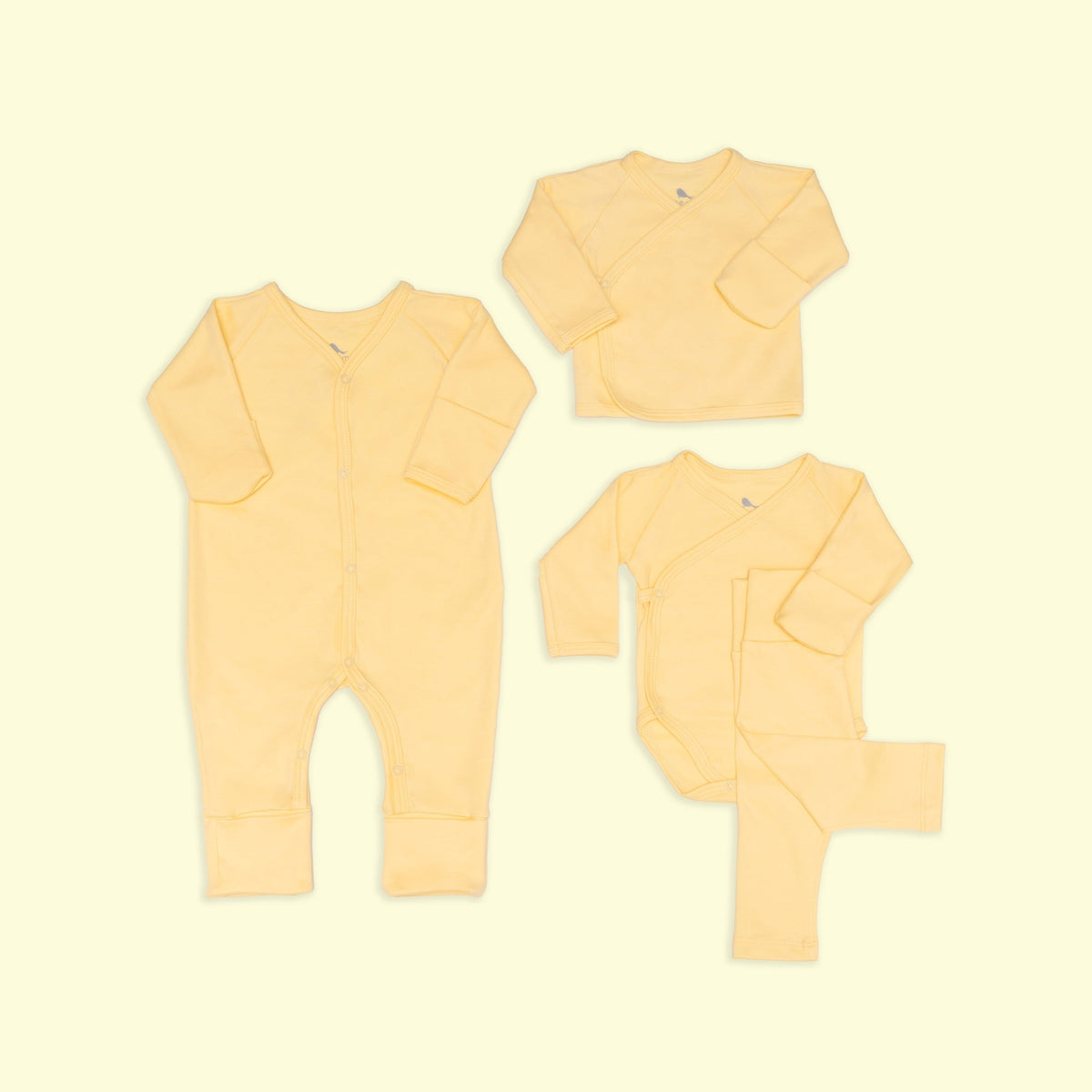 Set Esenciales en color Amarillo Bebé - set de regalo para bebe