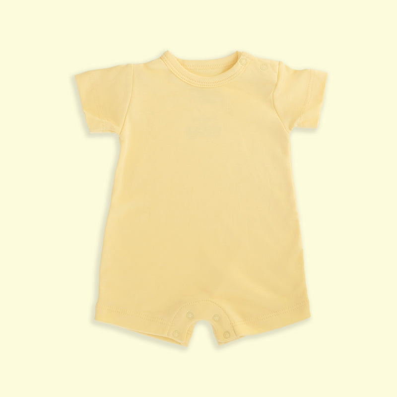Overol Manga Corta en color Amarillo Bebé - overol regalo para bebé