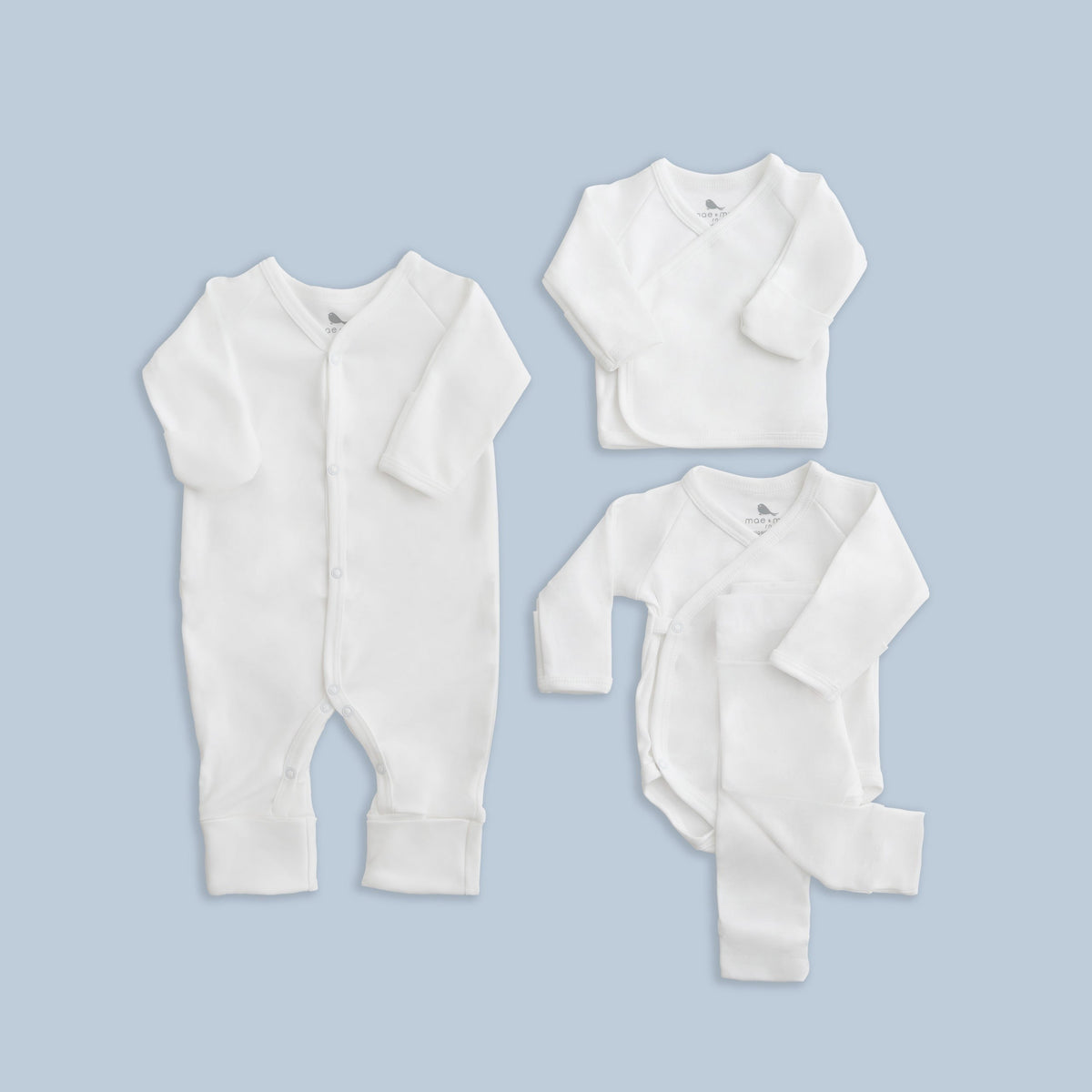 Set Esenciales en color Blanco Nube- set de regalo para bebe