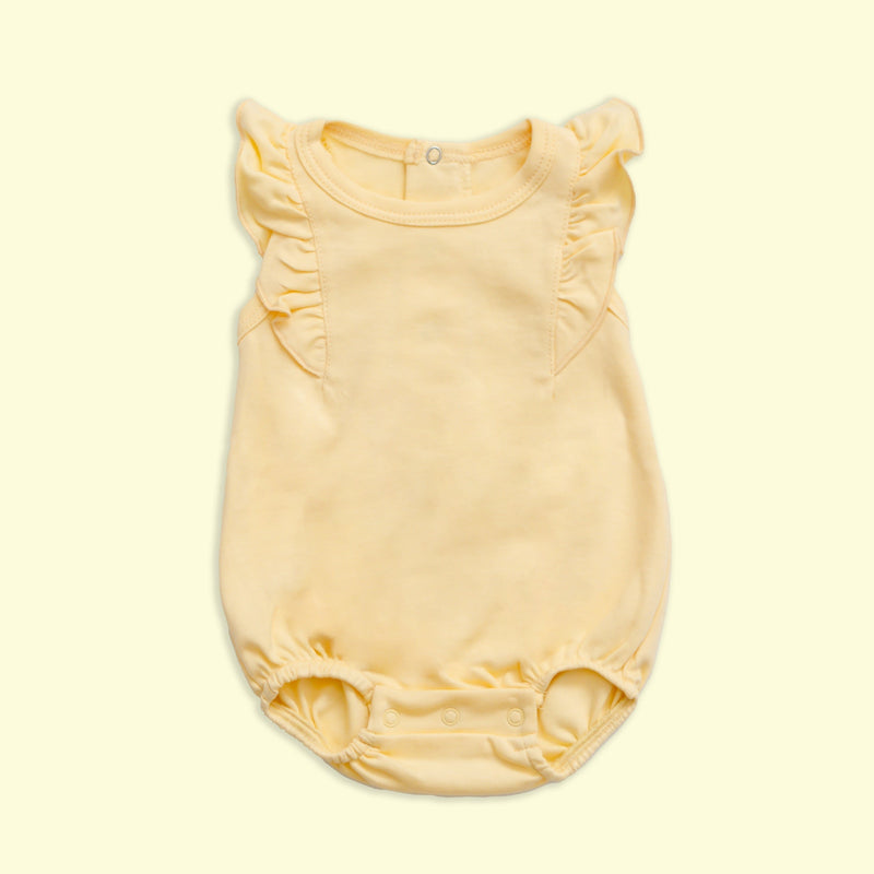 Pañalero de Olanes en color Amarillo Bebé - pañalero para bebé