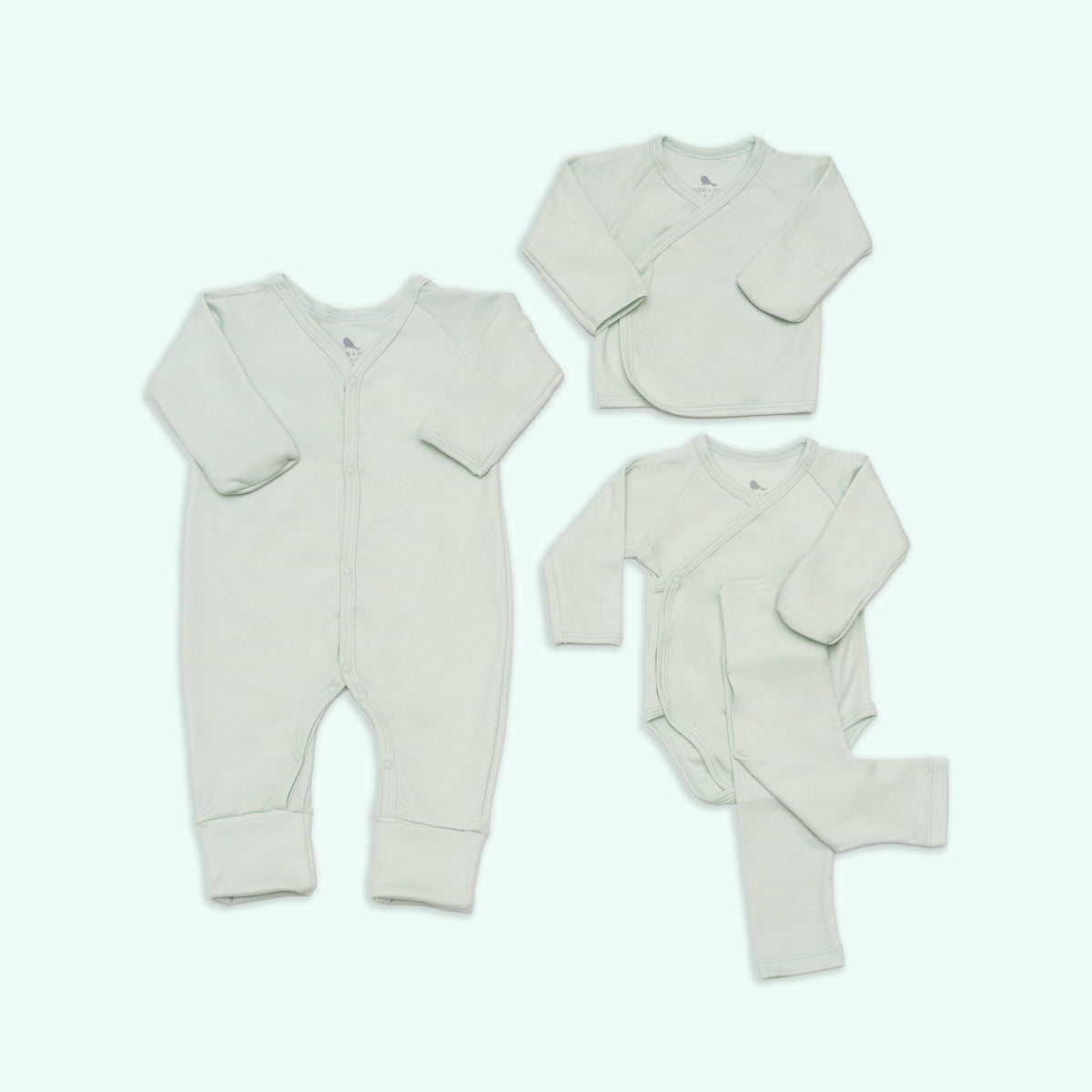 Set Esenciales en color Menta set de regalo para bebe