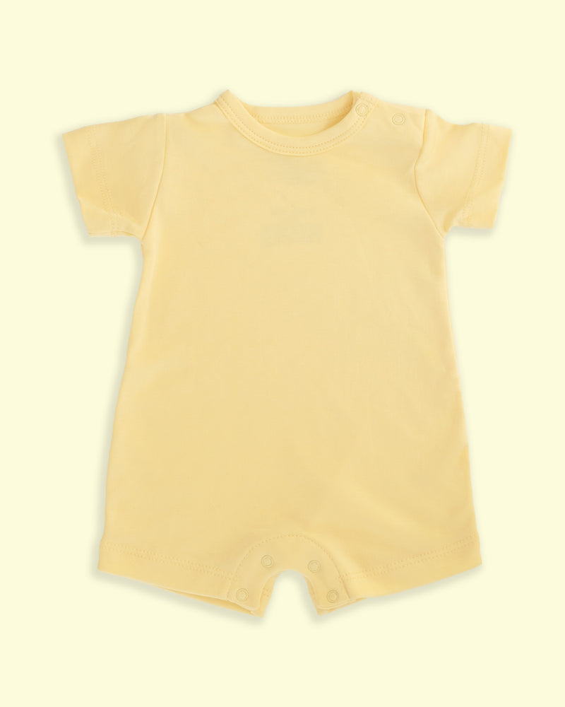 Overol Manga Corta en color Amarillo Bebé - overol regalo para bebé