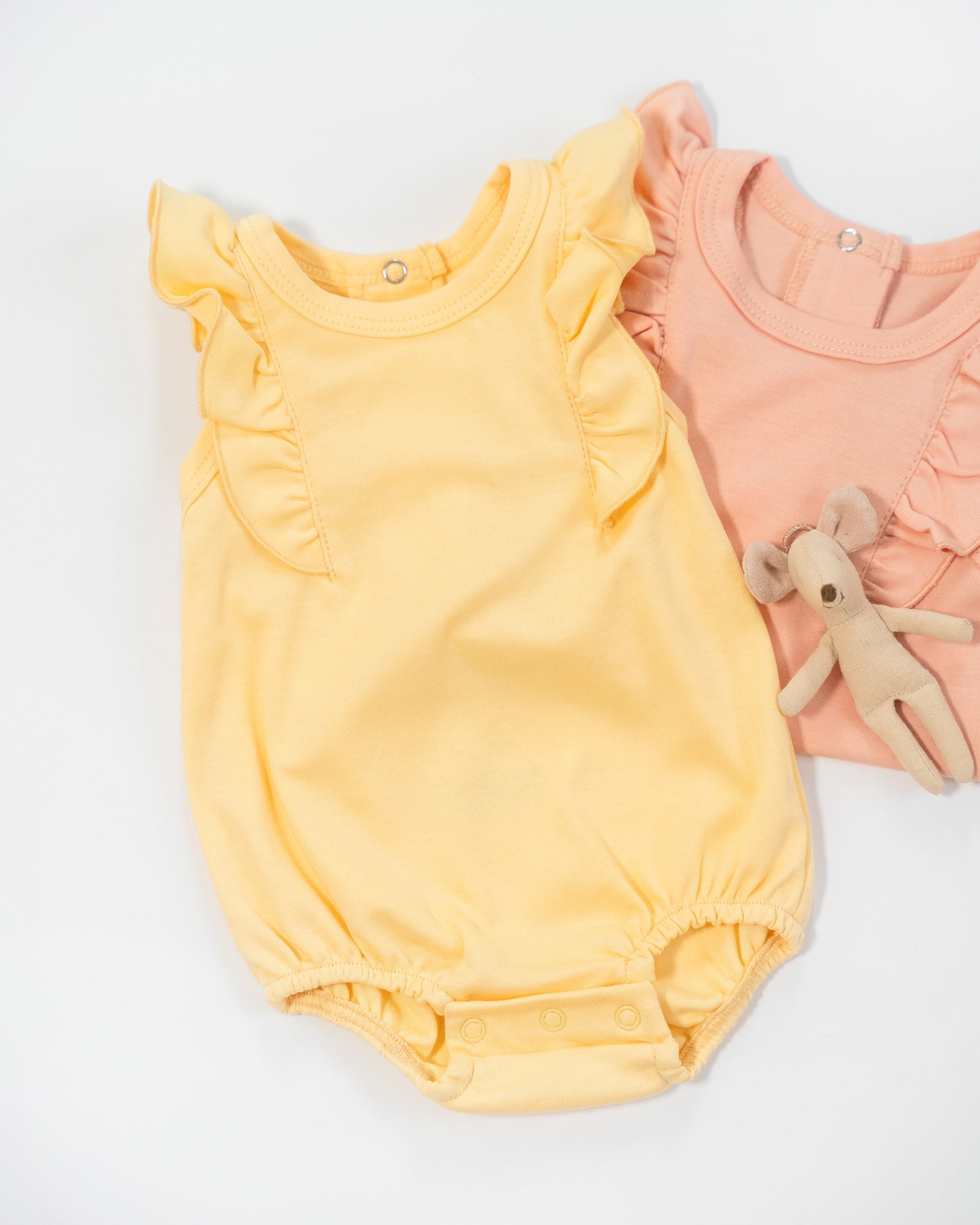 Pañalero de Olanes en color Amarillo Bebé - pañalero para bebé