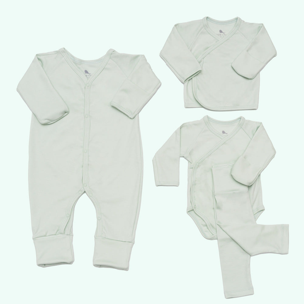 Set de Esenciales - set de regalo para bebe de algodon pima Mae & Mini