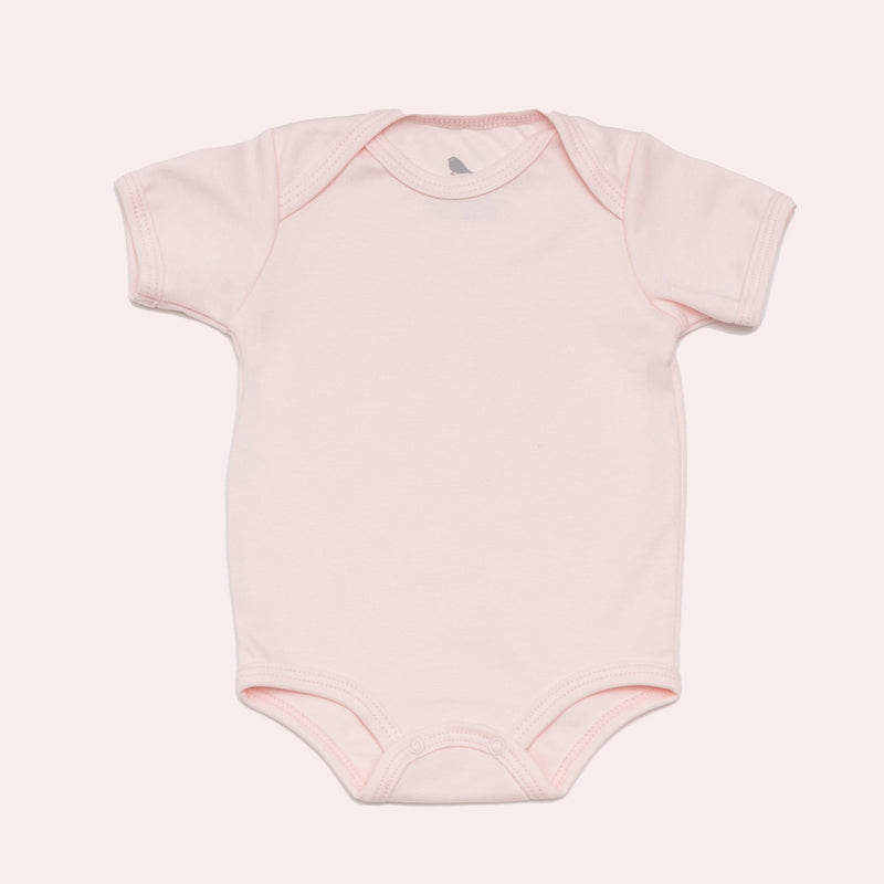 Pañalero Manga Corta Rosa Bebe - body para bebe Mae & Mini