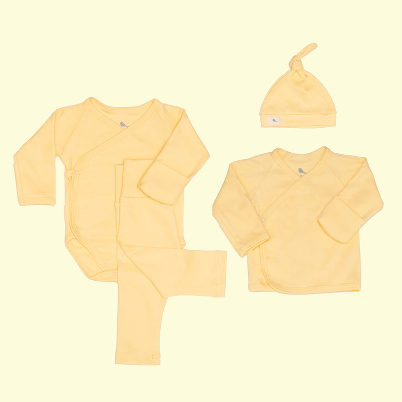 Set Preemie Amarillo Bebe - set de regalo para bebe Mae & Mini